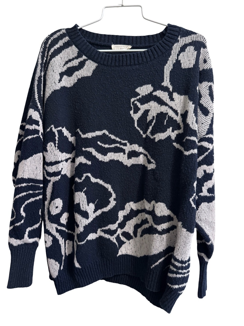 Lovestitch Bonne Floral Sweater 100% Cotton Size Small